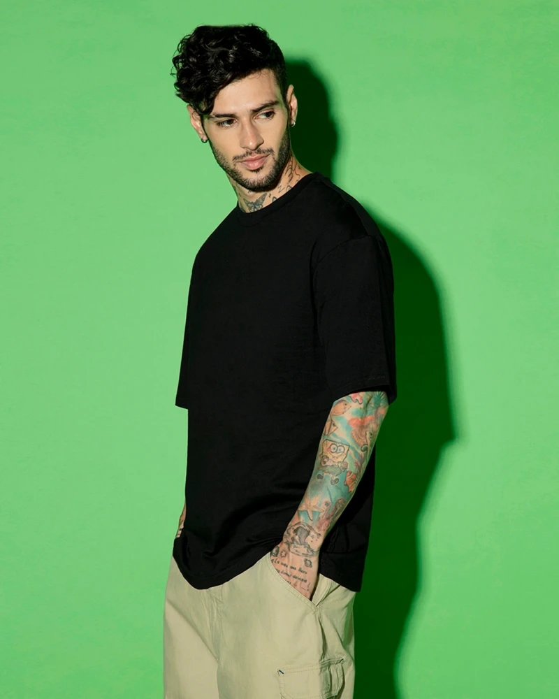 Mens Black Oversized T-shirt