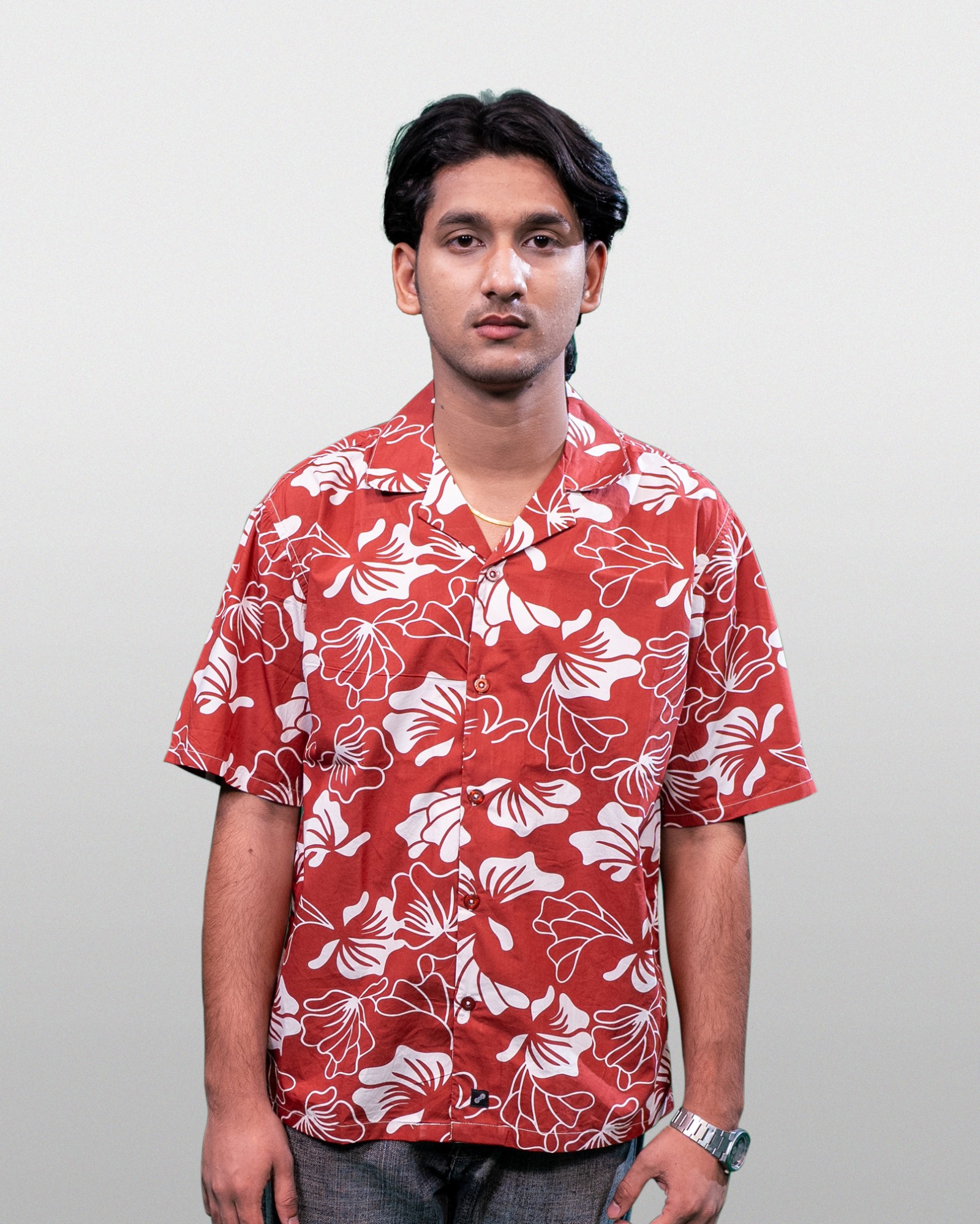 Hibiscus, Resort Collar, Burgundy
