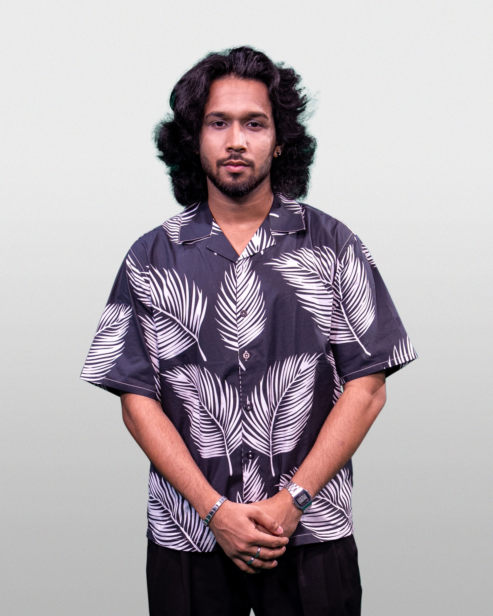 Palm Leaf, Resort Collar, Black