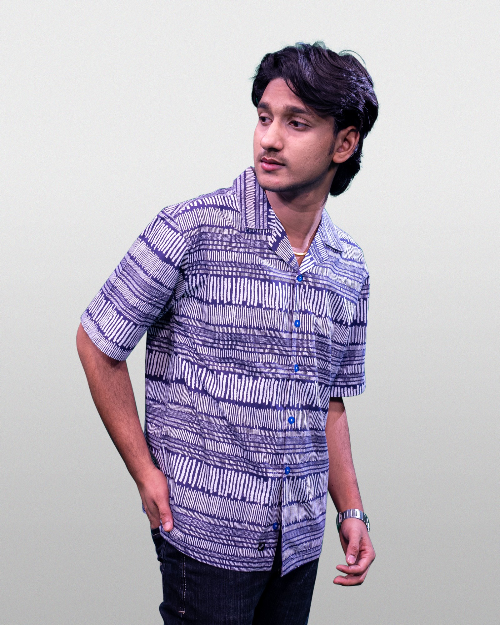 Tribal Dash, Resort Collar, Cosmic Blue